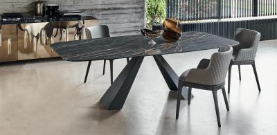 China Luxe meubelsets gesinterd steen keramische tafel met stoelen set woonkamer tafel Te koop