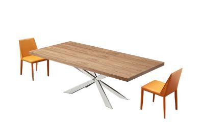 China Comércio por grosso de luxo moderno rectangular conjunto de mesa de jantar com madeira de topo moderno conjunto de mesa de jantar à venda