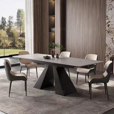 China Simple Functional Dining Table Room Furniture Rectangular Table Modern Dining Table Set 6 8 Seater for sale