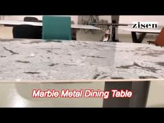 factory hot sell 10 seaters dinner marble dining table chairs set for dining room furniture