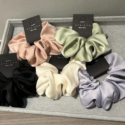 China Hao Han Wholesale Customize Hair Accessories Hair Bands Scrunchies For Women High Quality Floral Hair Scrunchies for sale