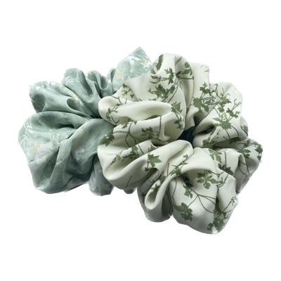 China High Quality Girls Hair Scrunchies Polyester Hair Scrunchies Seller Elastic Band Hao Han Wholesale Self-Designed Arrivals Hair Scrunchies for sale