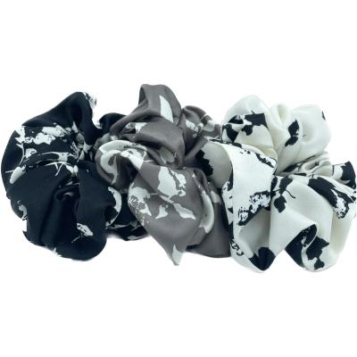 China High Quality Silk Floral Scrunchy Hair Band Hair Scrunchies Hao Han Accessories Wholesale Customize Other Hair Scrunchies for sale