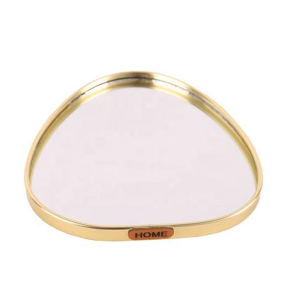 China Fancy Decorative Design Gold Cheap Wall Mirror Metal Decorative Mirrors For Living Room for sale