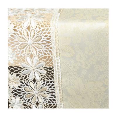 China Multiple Size Table Runner Table Ribbon Customized Lace Table Cloth Jacquard for sale