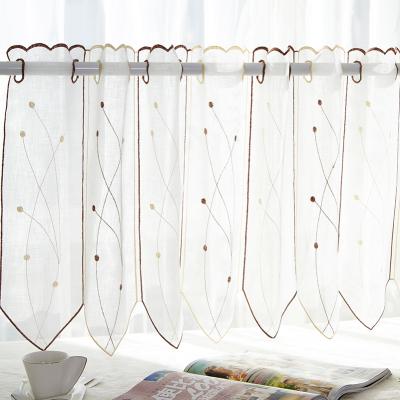 China Modern Sun Shade Half Shade Curtain Kitchen Door Partition Decorative Embroidery Curtain for sale