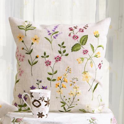 China Manufacturer Decorative Luxury Flower Embroideried Tile Case Cover Cushion Cover For Outdoor Sofa Chair Car for sale