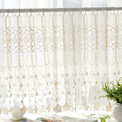 China Wedding Party Curtins CLASSIC Lace Embroideried Decorative Kitchen Window Curtain for sale