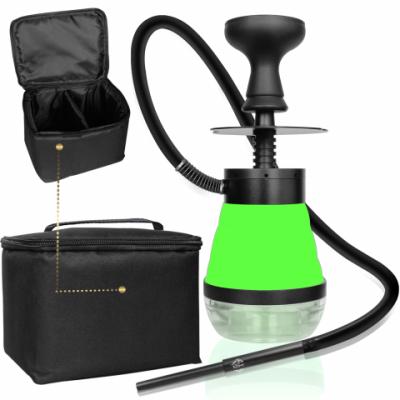 China Fashion Aluminum Design Cheap Wholesale Portable Mini Glass Shisha Hose Hookah Set for sale