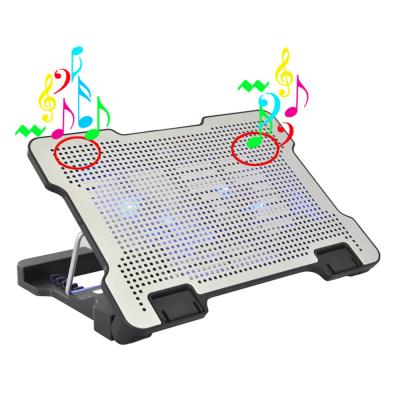 China 10-15.6inch china hot sale aluminum laptop fan guard with speaker and usb hub for sale