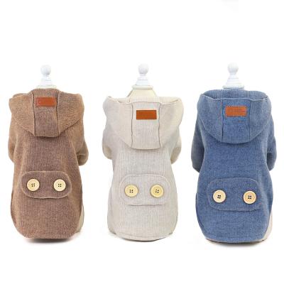 China 100% Cotton Pet Supplies Dog Clothes Luxury Korean Style Winter Clothes Dog Woolen Warm Coat for sale