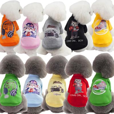 China 100% Cotton New Design Pet Clothes Pet Supplies Autumn and Winter Pet Supplies Cute Cool Small Dog Sweater Hoodies for sale