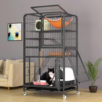 China Best Selling Large Pet Metal Dog Crate Durable Durable Outdoor Three Layers Portable Cat Kennel for sale