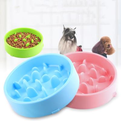 China Durable Slow Feeder Pet Bowl Slow Feeder Anti Clogging Bottom Protection Thickened Practical Dog Bowl Pet Supplies Wholesale for sale