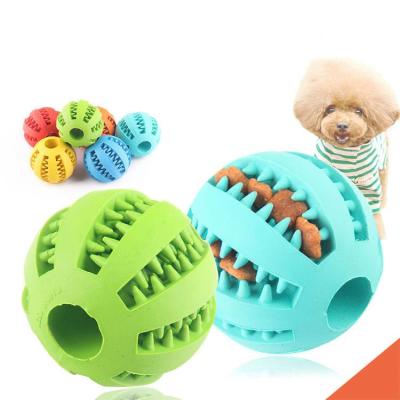 China Viable Toy Training Balls Dog Teeth Rubber Dog Chew Watermelon Ball Watermelon Ball Food Leak Interactive Pet Toy for sale