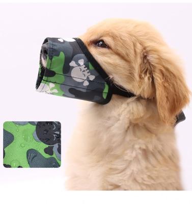 China Large Reflective Custom Adult Safety Adjustable Breathable Nylon Dog Muzzle No Pulling Muzzle For Dogs for sale