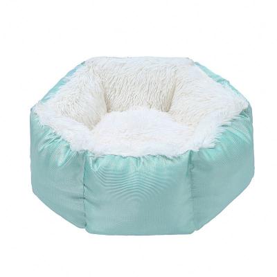 China New Winter Plush Mechanical Warm Style Dismountable Creative Dog's Nest Semi Closed Cat's Nest Cat Bed Pet Sleeping Bed Border for sale