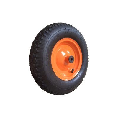 China 3.00-8 3.25-8 3.50-6 4.00-8 Wheel Barrow Pneumatic Inflatable Wheel Barrow Tire Rubber Wheel for sale