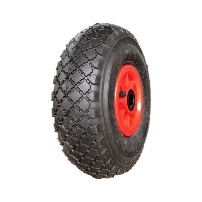 China 10 Inch 3.00-4 Pneumatic Rubber Air Wheel Pneumatic Rubber Tire Inflatable Wheel For Hand Truck Trolley Wheelbarrow for sale