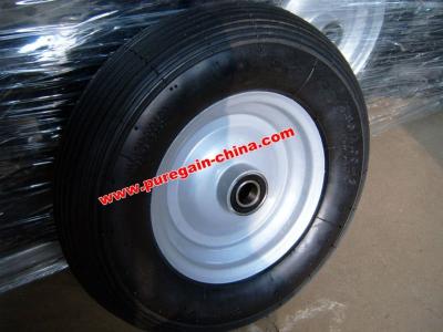 China Rubber& metal inflatable rubber wheel for sale