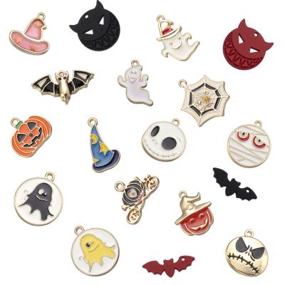 China 10pcs/Bag Popular Hot Selling Charm Alloy Halloween Drop Oil Enamel Pendant For Jewelry Making for sale