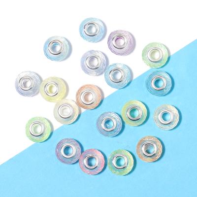 China Ceramic Wholesale 9MM Resin Round Beads Spacer Loose Round Beads With Heart For Jewelry Making for sale