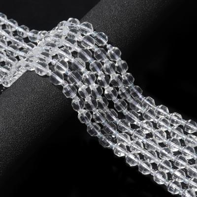 China Jewelry Making DIY Bracelet Necklace Making 6-10mm Faceted Rondelle Clear White Crystal Glass Beads Loose Spacer Beads For Beadwork Jewelry Making Diy for sale