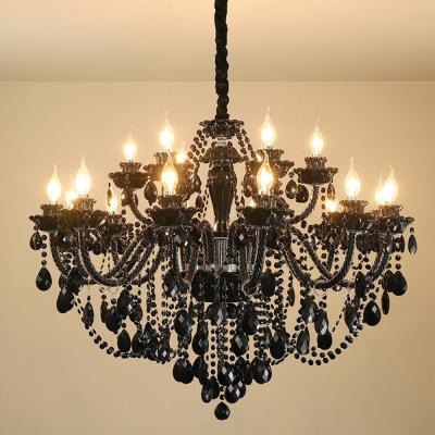 China Classics K9 Crystal Chandeliers For Living Room High Quality Simple Modern Industrial Luxury Gold Glass Pendant Light For Hotel Chandeliers for sale