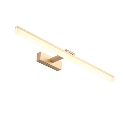 China Modern Simple Modern Front Light Vintage Hotel Dressing Room Mirror Gold LED Wall Lamp Bathroom Aluminum Waterproof Sconce for sale