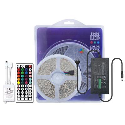 China Hotel Landscape LED Light String 5050 RGB Home Glue Dropping Waterproof 44 Key Set 5m 150 RGB Atmosphere Light Bar LED Cable Colorful LED Strip Lights for sale