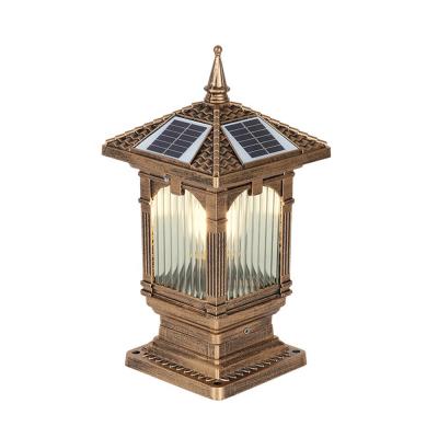 China European/American/Modern/Modern/Classic/Luxury Outdoor Large Solar Power Garden Lamp LED Post Light Post Light Super Bright Energy-saving Fancy Light for sale