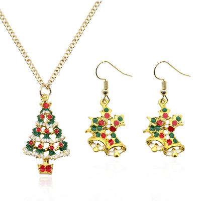 China Cute New Arrival Tree Bell Christmas Zinc Alloy Jewelry Set for sale