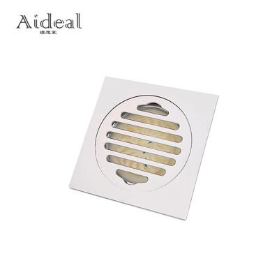 China Easy Cleaning 120mm * 120mm Hose Floor Drain Chrome Plated Brass For Bathroom for sale