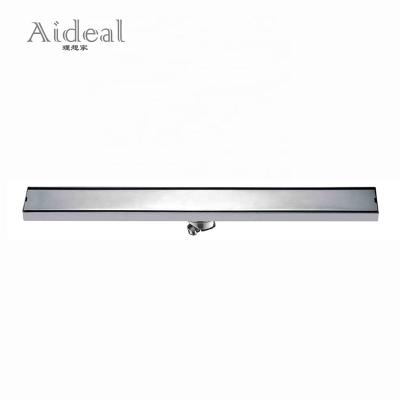 China Anti-Odor Stainless Steel Tile Bathroom Shower Easy Cleaning Strong Loading Insert Hidden Floor Drain Long for sale