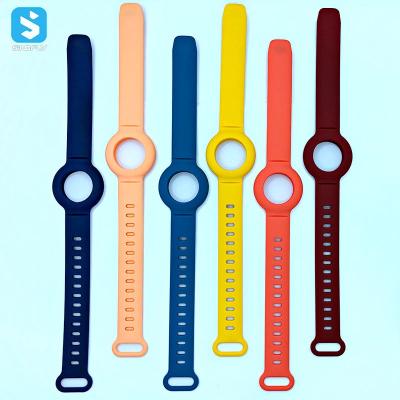 China With Wristband Kids Pampers Watch Band Style Silicone Case Cover For Airtag for sale