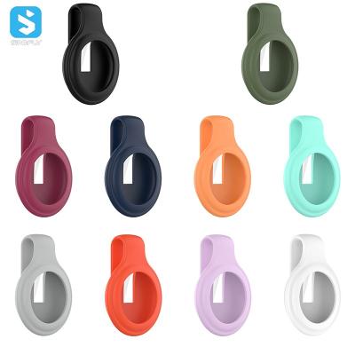 China Hot Selling Anti-fall Summer Sheet Steel Clip Silicone Case For Airtag for sale