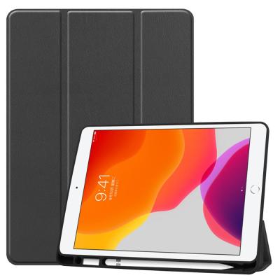 China Triple Folding Stand Case Leather Protective Case For iPad 10.2 Auto Wake Sleep Case For iPad 7th Generation for sale