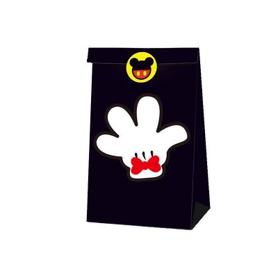 China Recyclable Brown Kraft Custom Print Food Grade Fast Food Paper Bag for sale