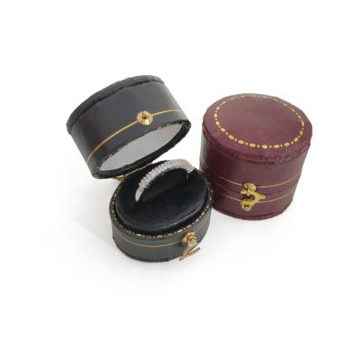 China European Style Gift Jewelry Box Mini Ring Handmade Oval Box Paper Retro Jewelry Box for sale