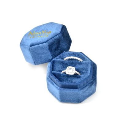 China Velvet + Velvet Ring Box Wedding Proposal Packaging of ABS Jewelry Box Made in China Retro Ring Box Factory Wholesale for sale