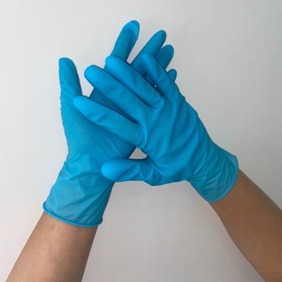 China Industrial Construction Waterproof Protective Latex Leather For Home Use Gloves Biue for sale