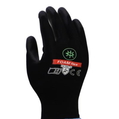 China Flexible PU Coated Polyester Shell In 15G Working Gloves Glove for sale