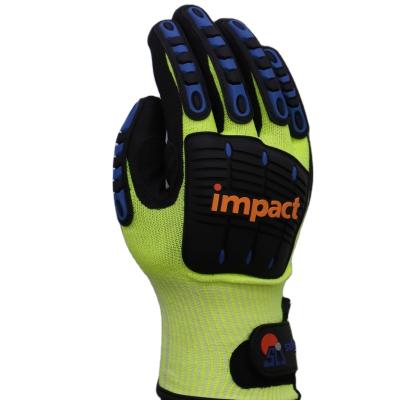 China Fiberglass And Nitrile Coated Foam Anti Impact Gloves S-XL for sale