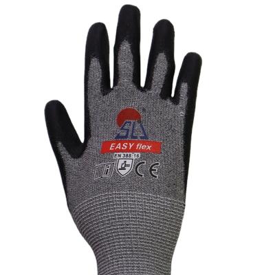 China Anti-cut 5 HPPE Glove Shell With PU Safety Working Liner Gloves for sale