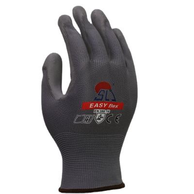 China Anti-Slip PU Coated Polyester Shell In 13 Glove Industrial Gloves for sale