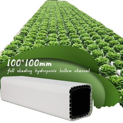 China Hydroponic Greenhouse 100x100mm Channel Pipes With Hollow Layer for sale