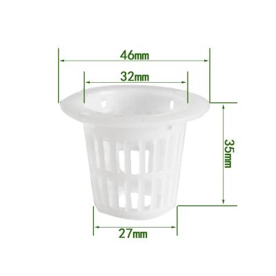 China Leafy Vegetable Growing Soilless Greenhouse Garden System Plastic Mesh Cup Hydroponic Pots for sale