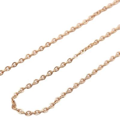 China TRENDY Stainless Steel Necklace Gold Color 2.0mm O Shape Chain Thin Chain Necklace for sale