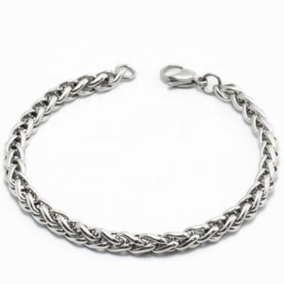 China FASHIONABLE Various Sizes 2.5mm/3mm/4mm/5mm/6mm7mm/8mm Wheat Metal Stainless Steel Chain Bracelet for sale