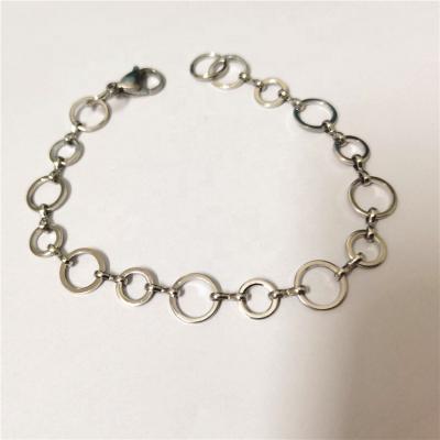 China New Arrived FASHIONABLE Bangle Design Stainless Steel Metal O-ring Link Chain Bracelet for sale